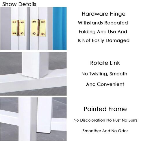 4 Panel Room Divider, Foldable Medical Privacy Screen, with Removable Nylon Silk Fabric(Pink) in Kuwait