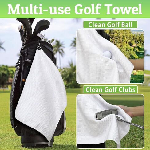 Custom Dog Portrait Golf Towel with Name, 16x24 Inch Personalized Pet Photo Picture Towel with Clip for Dog & Cat Lovers, Bulk 1-100 Pcs, Funny Golf Gift Accessory for Birthday Retirement Christmas in Kuwait