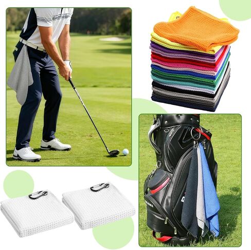 Custom Dog Portrait Golf Towel with Name, 16x24 Inch Personalized Pet Photo Picture Towel with Clip for Dog & Cat Lovers, Bulk 1-100 Pcs, Funny Golf Gift Accessory for Birthday Retirement Christmas in Kuwait