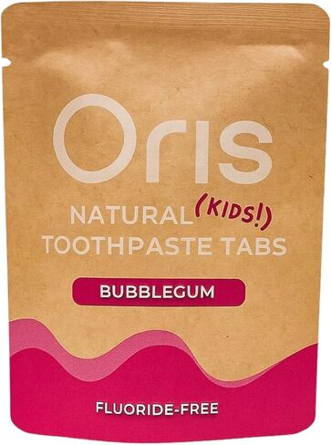 Oris Kids Toothpaste Tablets - Junior Fluoride-Free Chewable Tablets for Children, Nano Hydroxyapatite Remineralizing Toothpaste, No Mint, Non-Spicy (Watermelon Strawberry) in Kuwait