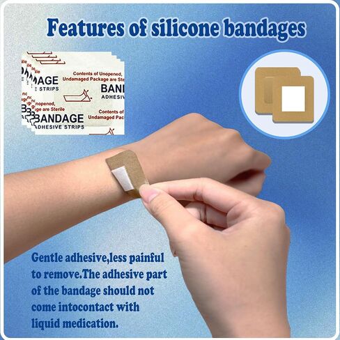 120pcs Breathable Fabric Small Bandages, Square, Round & Oval Flexible Adhesive Stripsl, Fabric Bandage＆Waterproof, Emergency Treatment and Skin Wound Care in Kuwait