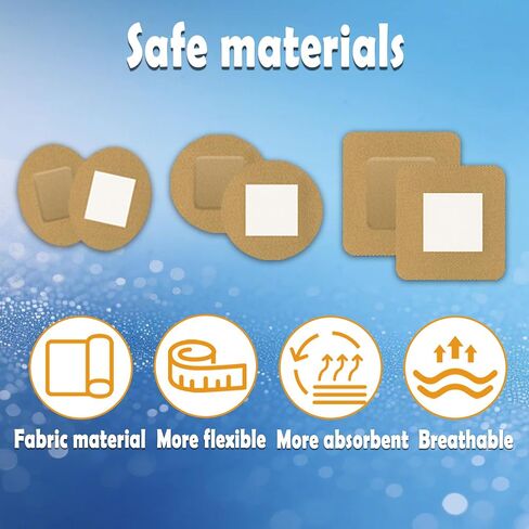 120pcs Breathable Fabric Small Bandages, Square, Round & Oval Flexible Adhesive Stripsl, Fabric Bandage＆Waterproof, Emergency Treatment and Skin Wound Care in Kuwait