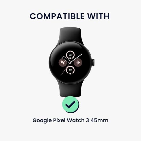 محولات توصيل حزام الساعة kwmobile المتوافقة مع محول Google Pixel Watch 3 مقاس 45 مم - لأشرطة 22 مم (7/8 بوصة) - 4 قطع in Saudi Arabia