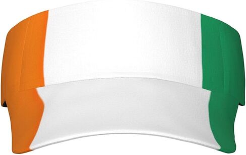 Flag of Cote D'Ivoire Print Foldable Sun Visor Hat Lightweight Adjustable Sun Visor Hat Outdoor Sports Cap for Adults Black in Kuwait