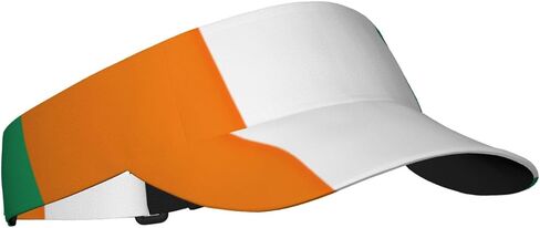 Flag of Cote D'Ivoire Print Foldable Sun Visor Hat Lightweight Adjustable Sun Visor Hat Outdoor Sports Cap for Adults Black in Kuwait