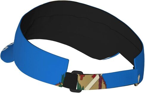 Oklahoma State Flag Print Foldable Sun Visor Hat Lightweight Adjustable Sun Visor Hat Outdoor Sports Cap for Adults Black in Kuwait