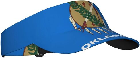 Oklahoma State Flag Print Foldable Sun Visor Hat Lightweight Adjustable Sun Visor Hat Outdoor Sports Cap for Adults Black in Kuwait
