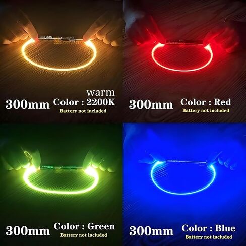 4PCS Led Soft Silament 3V 1900-2100K Length 38MM/130MM/300MM Spiral Bulb Filament Edison Bulb Filament Diode Flexible Filament(4Pcs/11.81in-Green) in Kuwait