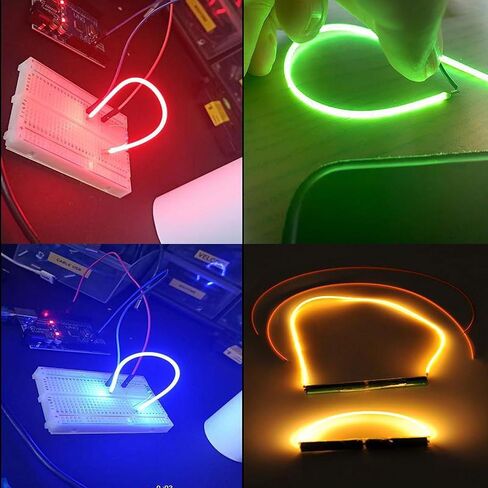 4PCS Led Soft Silament 3V 1900-2100K Length 38MM/130MM/300MM Spiral Bulb Filament Edison Bulb Filament Diode Flexible Filament(4Pcs/11.81in-Green) in Kuwait