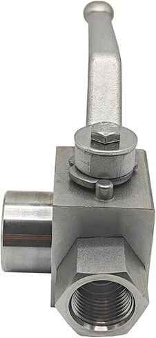 Stainless Steel High Pressure 3-Way Ball Valve L Type Female Thread 1/4 3/8 1/2 3/4 1 Inch Hydraulic Switch Water Valves 1Pcs(1/4") in Kuwait