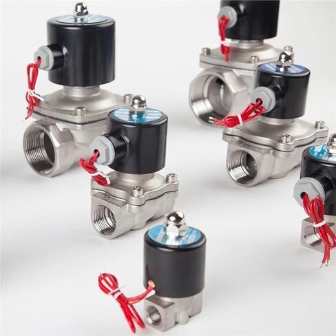 Stainless Steel Electric Solenoid Valve 1/4 3/8 1/2 3/4 1 Inch Normally Closed Pneumatic 12V/24V/220V/110V 1Pcs(DN50) in Kuwait