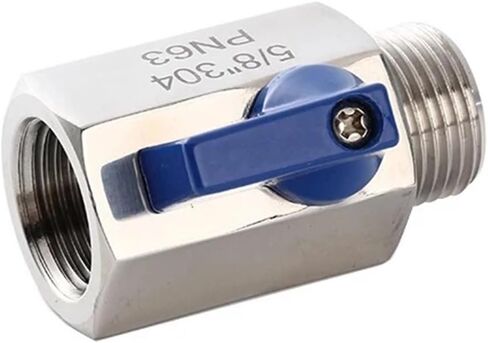 1/8 1/4 3/8 1/2 3/4 Inch 2 Way Mini Ball Valve Stainless Steel 316 304 63 Bar 1Pcs(1/4") in Kuwait