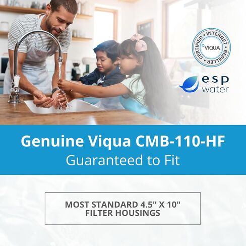 VIQUA CMB-110-HF فلتر مياه رواسب عالي التدفق 1 ميكرون 4.5 × 10 بوصة، غطاء فلتر مياه منزلي كامل 10 بوصة، يقلل من الرواسب والصدأ والأوساخ ويحمي أنظمة الأشعة فوق البنفسجية in Kuwait