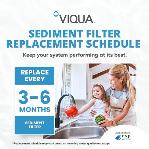 VIQUA CMB-110-HF فلتر مياه رواسب عالي التدفق 1 ميكرون 4.5 × 10 بوصة، غطاء فلتر مياه منزلي كامل 10 بوصة، يقلل من الرواسب والصدأ والأوساخ ويحمي أنظمة الأشعة فوق البنفسجية in Kuwait