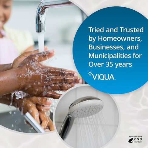 VIQUA CMB-110-HF فلتر مياه رواسب عالي التدفق 1 ميكرون 4.5 × 10 بوصة، غطاء فلتر مياه منزلي كامل 10 بوصة، يقلل من الرواسب والصدأ والأوساخ ويحمي أنظمة الأشعة فوق البنفسجية in Kuwait