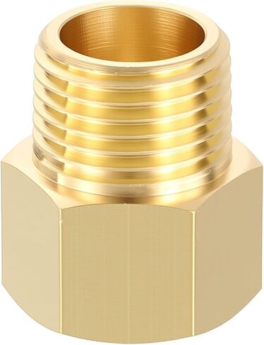 1 Pack FeMale to Male Adapters, M22-1.5 FeMale x 1/2" Male NPT Brass Nipple Pipe Extension Connectors for Industrial, Automotive, Fluid Transfer, Home Gardening, Water Treatment in Kuwait