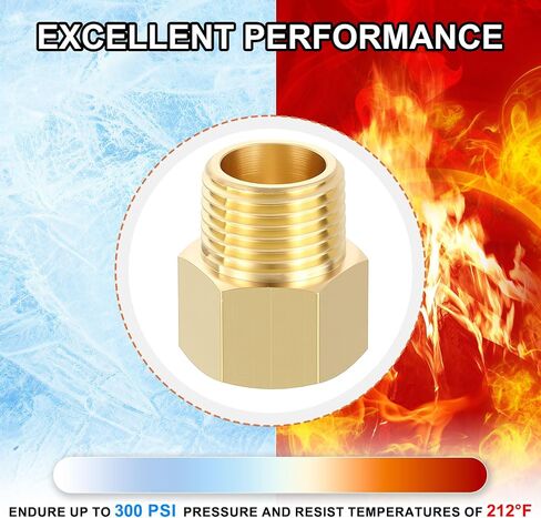 1 Pack FeMale to Male Adapters, M22-1.5 FeMale x 1/2" Male NPT Brass Nipple Pipe Extension Connectors for Industrial, Automotive, Fluid Transfer, Home Gardening, Water Treatment in Kuwait