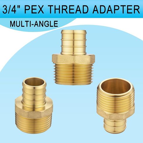 (20 Pack) Asterbacks 3/4 inch PEX to 3/4 inch NPT Male Threaded Adapter for PEX-A/B/C Pipe in Kuwait