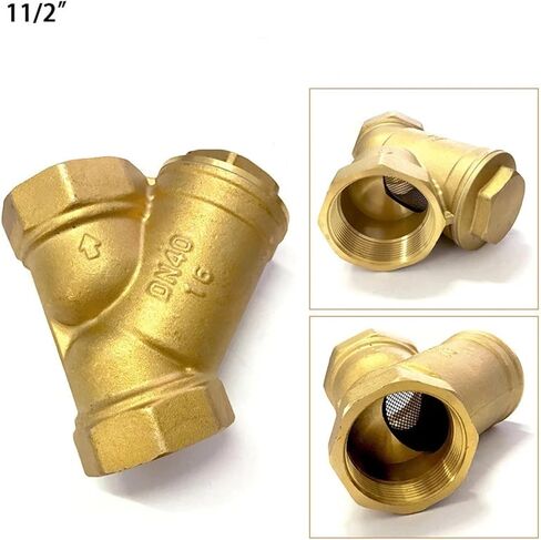 1/2 "3/4" 1 "2" 3 "4" Y على شكل مصفاة نحاس صمام تصفية أنثى مضمنة Y شبكة مصفاة المواضيع تصفية صمام مرشح النحاس (1-1/4 ") in Kuwait
