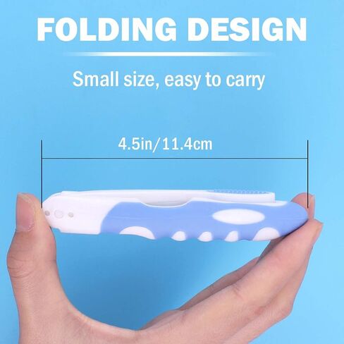 2-Pack Folding Travel Toothbrushes – Soft Bristle, Compact & Portable Toothbrush for Camping, Hiking, Business Trips & Daily Use in Kuwait