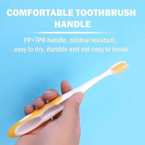 2-Pack Folding Travel Toothbrushes – Soft Bristle, Compact & Portable Toothbrush for Camping, Hiking, Business Trips & Daily Use in Kuwait