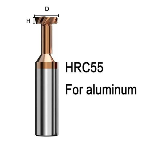 TiCN Coated Carbide HRC55 T Slot Milling End Mill - Alloy Tungsten Steel Router Bits for Steel & Aluminum - 1PCS(Steel D10x1.5H) in Kuwait