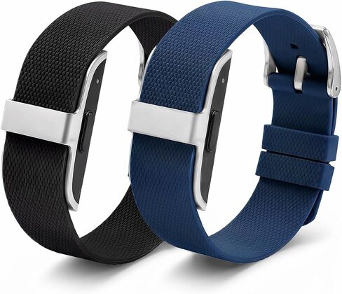 BlackPro 2 حزمة من الأربطة السيليكون المتوافقة مع حزام بديل لفرقة Hume Band، حزام معصم رياضي ناعم قابل للتعديل مقاوم للماء لفرقة Hume Band 1.0 لتتبع اللياقة البدنية للرجال والنساء in Kuwait