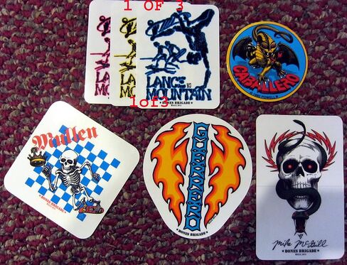 Powell Peralta Bones Brigade Caballero McGill Mullen Lance Mountain 5 Stickers in Kuwait