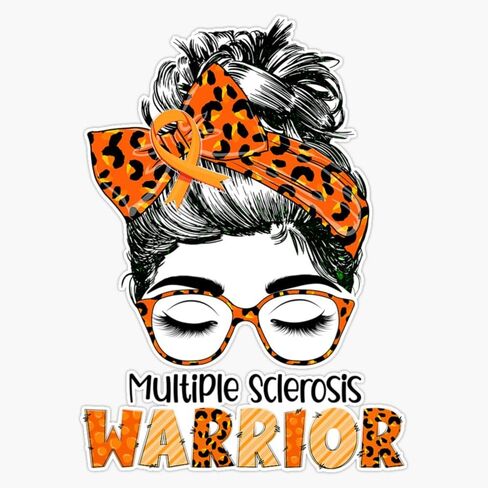 Multiple Sclerosis Awareness March Month Warrior Mom Nana MS Sticker Vinyl Decal Car Laptop Wall Window Bumper Sticker 5" in Kuwait