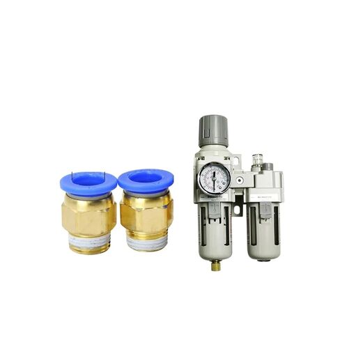 AC3010-03 Air Pump Compressor Oil Filter Pressure Regulator Steam Trap Pneumatic Water Separator Pressure Manual Drain Supply(AC3010-03 PC12-03,Copper Filter) in Kuwait