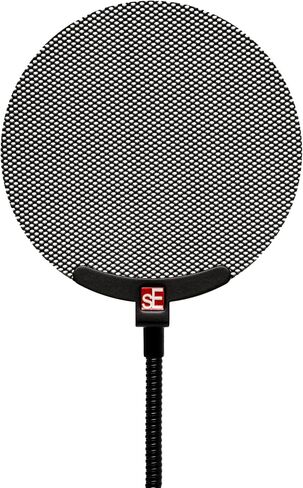 مرشح SE ELECTRONICS Pro Metal Pop للميكروفونات - مرشح ميكروفون معدني بالكامل مع رقبة معقوفة قابلة للتعديل لتحديد المواقع بدقة - ملحقات ميكروفون احترافية in Kuwait