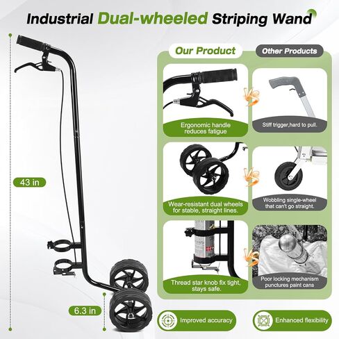 CAROD Striping Line Painting Wand, Striping Paint Sprayer Wand for Paint Stripe Ground, Sports Field, Parking Lot, Compatible with Professional Inverted Striping Paint T-tip Nozzle in Kuwait