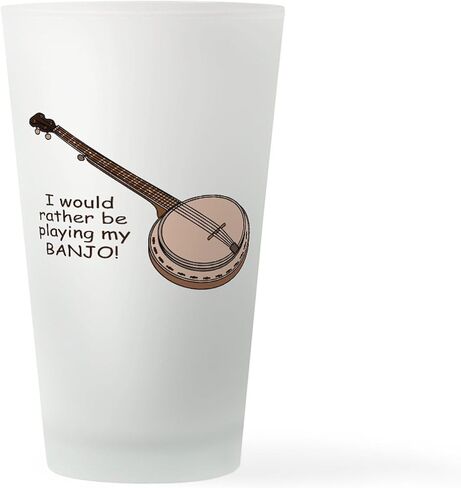 CafePress Banjo Design نصف لتر من الزجاج، 16 أونصة. زجاج الشرب in Kuwait