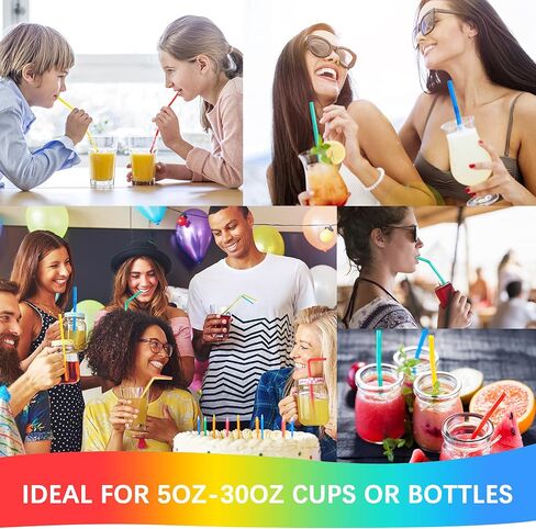 100 قطعة من شفاطات الشرب للاستعمال مرة واحدة بدون بلاستيك، شفاطات صديقة للبيئة للشرب خالية من البلاستيك وملونة وقابلة للانحناء وقابلة للانحناء وقابلة للتحلل البيولوجي من الذرة العضوية وقابلة للتحلل البيولوجي للسفر في الحفلات بطول 8.2 بوصة in Kuwait