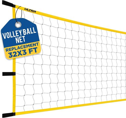 Professional Volleyball Net Replacement, Regulation 32 FT Outdoor | Volleyball Net Regulation Size 32x3FT, For Backyard, Beach, Park, Volleyball Net Replacement to Revive your Existing Set in Kuwait