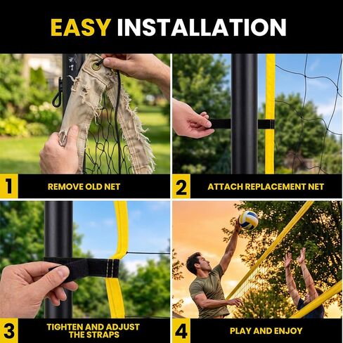 Professional Volleyball Net Replacement, Regulation 32 FT Outdoor | Volleyball Net Regulation Size 32x3FT, For Backyard, Beach, Park, Volleyball Net Replacement to Revive your Existing Set in Kuwait