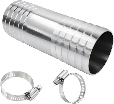 SUS304 Sanitary Hose Barb Union 2" OD x 2" OD Fitting 1pc with 2 Clamps in Kuwait