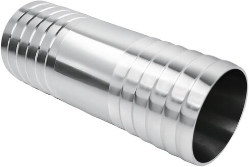 SUS304 Sanitary Hose Barb Union 2" OD x 2" OD Fitting 1pc with 2 Clamps in Kuwait