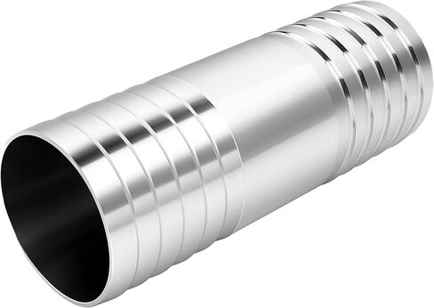 SUS304 Sanitary Hose Barb Union 2" OD x 2" OD Fitting 1pc with 2 Clamps in Kuwait