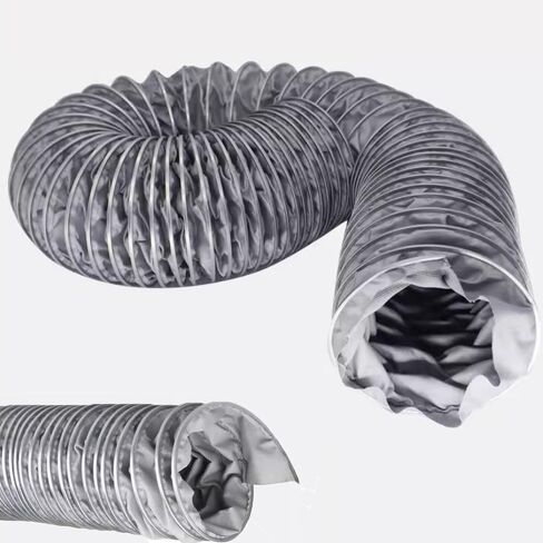 خرطوم تنفيس المجفف، قناة هواء مرنة، قناة تهوية HVAC رمادية، خرطوم قناة مقاوم للهب، يوجه تدفق الهواء لفرن RV (L-1m/3.28ft، 115mm(4 1/2")) in Kuwait