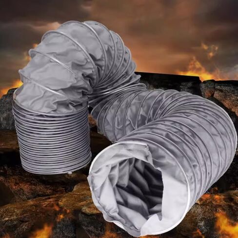 خرطوم تنفيس المجفف، قناة هواء مرنة، قناة تهوية HVAC رمادية، خرطوم قناة مقاوم للهب، يوجه تدفق الهواء لفرن RV (L-1m/3.28ft، 115mm(4 1/2")) in Kuwait