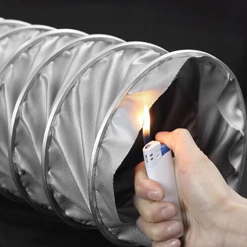 خرطوم تنفيس خرطوم مرن بطول 13 قدمًا و26 قدمًا، قناة تهوية HVAC لتنفيس المجفف، RV، منفاخ القارب، أنظمة التهوية، جيري (L-1m/3.28ft، 150 مم (5 9/10")) in Kuwait