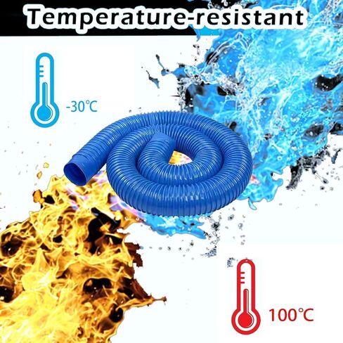 Puncture-Resistant Vacuum Hose, Flexible Dust Collection PVC with Steel Wire, Diameter 1-11 inch, Length 3/10/13/16 ft in Kuwait