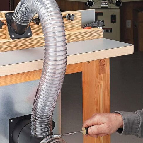 2 3 4 6 8 10 12 Inch PVC Dust Collection Hose Clear Flexible Vacuum Hose Puncture Resistant For Woodworking Workshops Dust Collectors(5m/16.4ft,160mm-6 1/4") in Kuwait