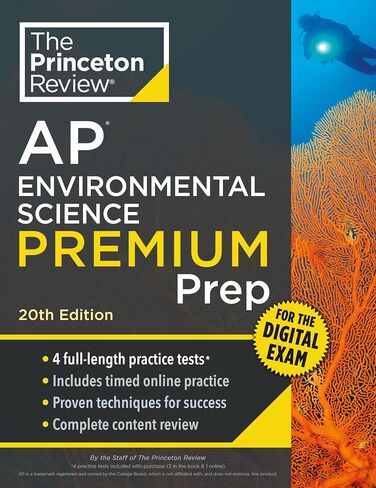 Princeton Review AP Environmental Science Premium Prep، الإصدار العشرون: 4 اختبارات تدريبية + ممارسة رقمية عبر الإنترنت + مراجعة المحتوى (الإعداد لاختبار الكلية) in Kuwait