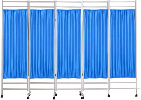 Rolling Medical Privacy Screen on Wheels, Medical Privacy Screen Portable, 3/4/5/6 Panel Indoor Temporary Room Partition Wall Fencing with Wheels, for Hospital/Clinic/War in Saudi Arabia