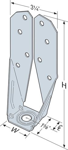 Simpson Strong-Tie S/DTT2Z S/DTT ZMAX Galvanized Light Tension Tie in Kuwait