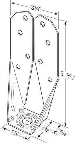 Simpson Strong-Tie S/DTT2Z S/DTT ZMAX Galvanized Light Tension Tie in Kuwait