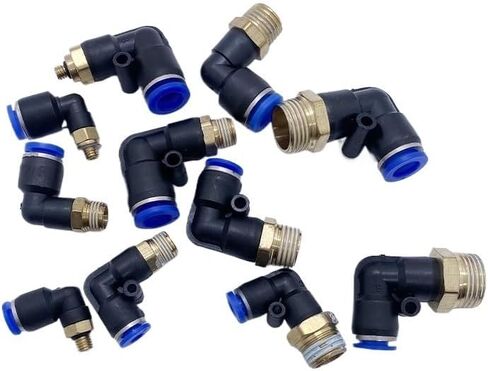1PC PL8-03 3/8" Pneumatic Connector PL Trachea Elbow Air Fittings Hose Connectors Square Thread Plumbing Fittings in Kuwait