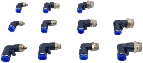 1PC PL8-03 3/8" Pneumatic Connector PL Trachea Elbow Air Fittings Hose Connectors Square Thread Plumbing Fittings in Kuwait